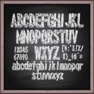 Lettering in blackboard