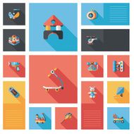kid toys flat ui background eps10 N21