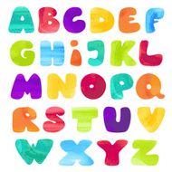 Kids alphabet watercolor style N2