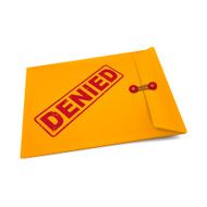 denied stamp on manila envelope