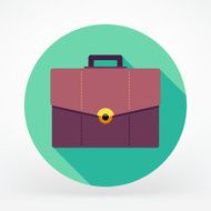 Flat Briefcase Icon