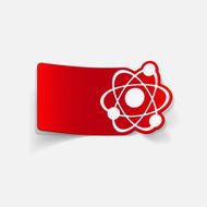 realistic design element atom N102