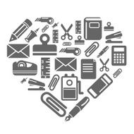 Stationary Icons in Heart Shape N2