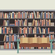 Reading Seat In Front Of A Bookcase N10