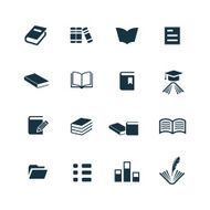 Books icons set N10