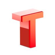 3d red letter T N4