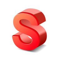 3d red letter S N3