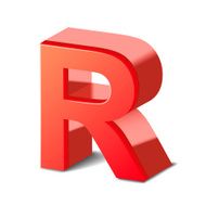 3d red letter R N7