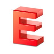 3d red letter E N7
