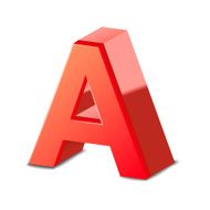 3d red letter A N4