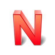 3d red letter N N7