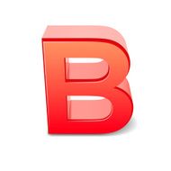 3d red letter B N4