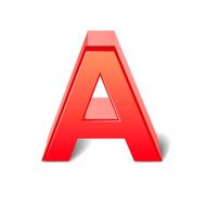 3d red letter A N5
