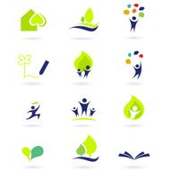 Nature school and education icons