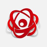 realistic design element atom N103