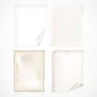 Set of white sheet papers N3