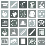 Vector Set of 25 School Icons N16