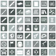 Vector Set of 49 Education Icons School and University N8