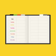 black notebook weekly planner N2