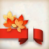 Autumn Vector Fall Leaves Card