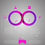 Vector infographic for education with Mobius stripe