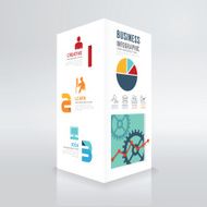 Modern box Design infographic template Minimal style