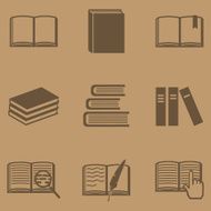 Vector Set of Books Icons N19
