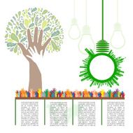 Go green concept Save world vector Illustration N24
