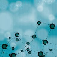Molecule illustration green background N4