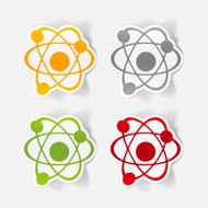 realistic design element atom N104