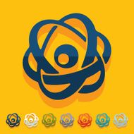 Flat design atom N21