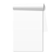 Blank white notepad notebook