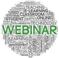 Webinar concept in word tag cloud