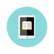 Ebook Flat Circle Icon