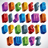 3d font vector bold and heavy letters