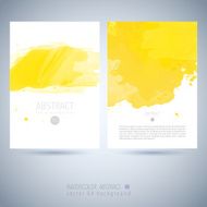 Set of vector watercolor template N72