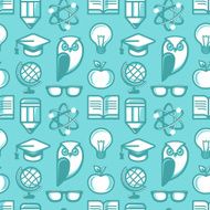 Vector seamless pattern in flat style