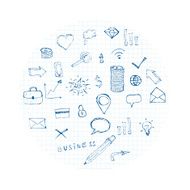 doodles business icons