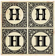 Old Paper with Decorative Letter H