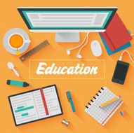 Trendy Flat Design Illustration Education