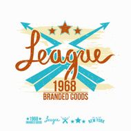 League emblem girl&#039;s print and design elements N2