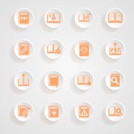 button shadows Book icons