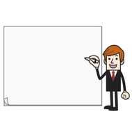 Businessman With A Paper Board