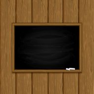 Chalkboard on wooden background