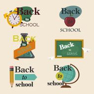 Back to school emblems vector templates