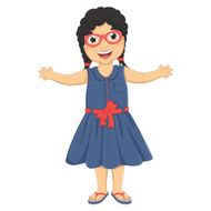 Cute Girl Hug Vector Illustration N2