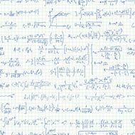 Seamless background of many formulas