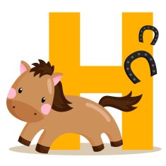 Alphabet H for horse N2