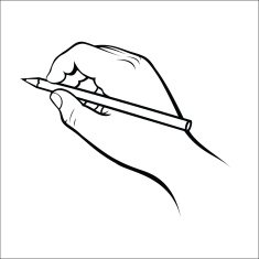 Hand Holding Pencil N6