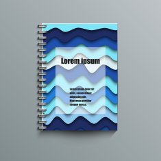 Notepad template with abstract background N12
